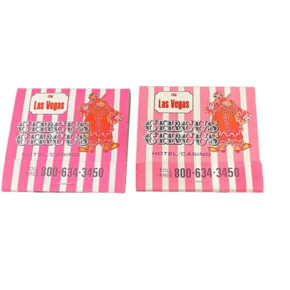 Vintage Matchbook Circus Circus Hotel Vegas/Reno The Perfect Promotional Matchbo - Picture 5 of 5